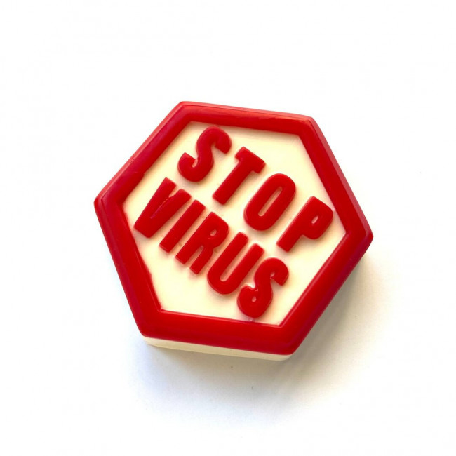 "Stop Virus" молд из толстого пластика для мыла и шоколада "Stop Virus" молд из толстого пластика для мыла и шоколада