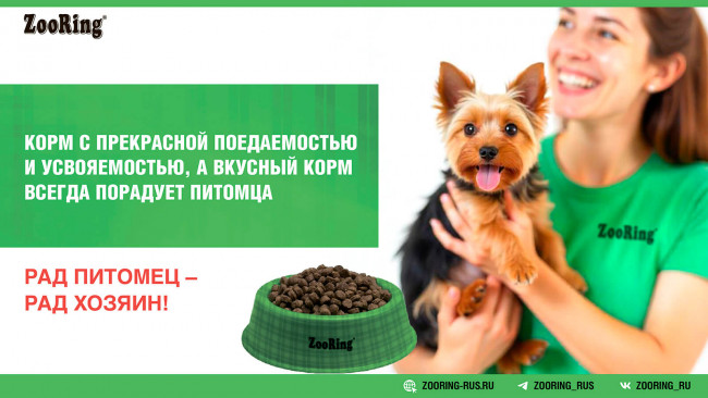 ZooRing Mini Young Dog Утка и рис с брокколи с глюкозамином и хондроитином для молодых собак мини пород ZooRing Mini Young Dog Утка и рис с брокколи с глюкозамином и хондроитином для молодых собак мини пород