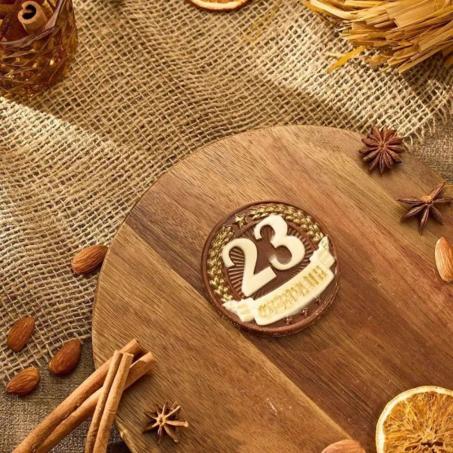 23 февраля медаль (2 шт на форме) форма пластиковая