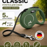 Flexi Classic рулетка для собак M 5 м до 25 кг оливково-зеленая ремень