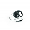 FLEXI Рулетка BLACK DESIGN XS трос 3 м до 8 кг, серебряный