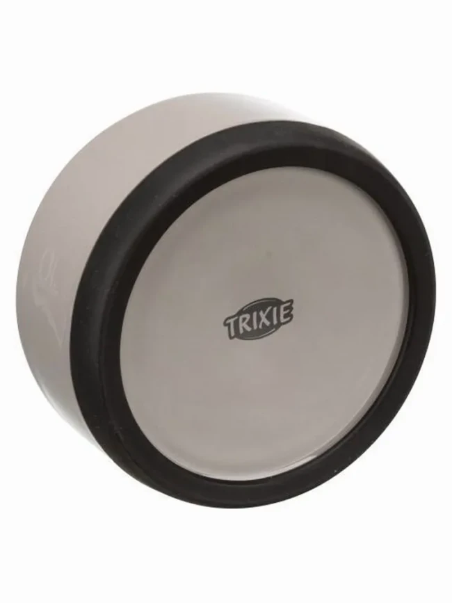 Trixie Миска керамическая на резинке, 0.75 л/ ф 16 см, серый Trixie Миска керамическая на резинке, 0.75 л/ ф 16 см, серый