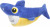 Flamingo Игрушка для собак Акула, для лакомств, 16 х 29,5 х 12 см, плюш/TPR