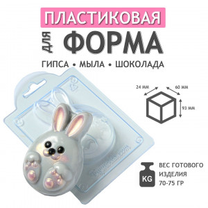 Формочка для шоколада : Яйцо Кролик молд из толстого пластика Формочка для шоколада : Яйцо Кролик молд из толстого пластика
