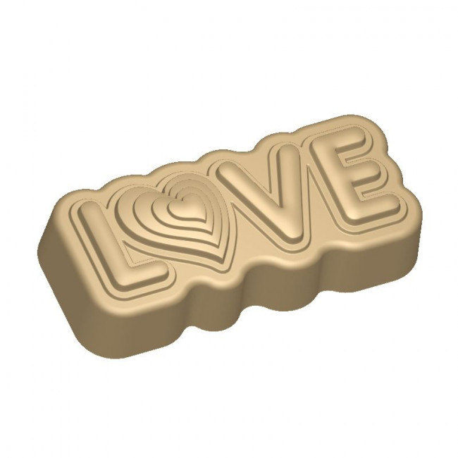"Love" молд из толстого пластика для мыла и шоколада "Love" молд из толстого пластика для мыла и шоколада