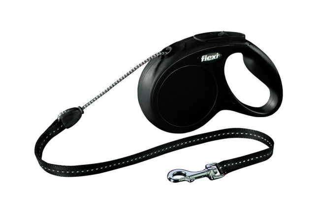 FLEXI Рулетка NEW CLASSIC M трос 5 м до 20 кг, чёрный