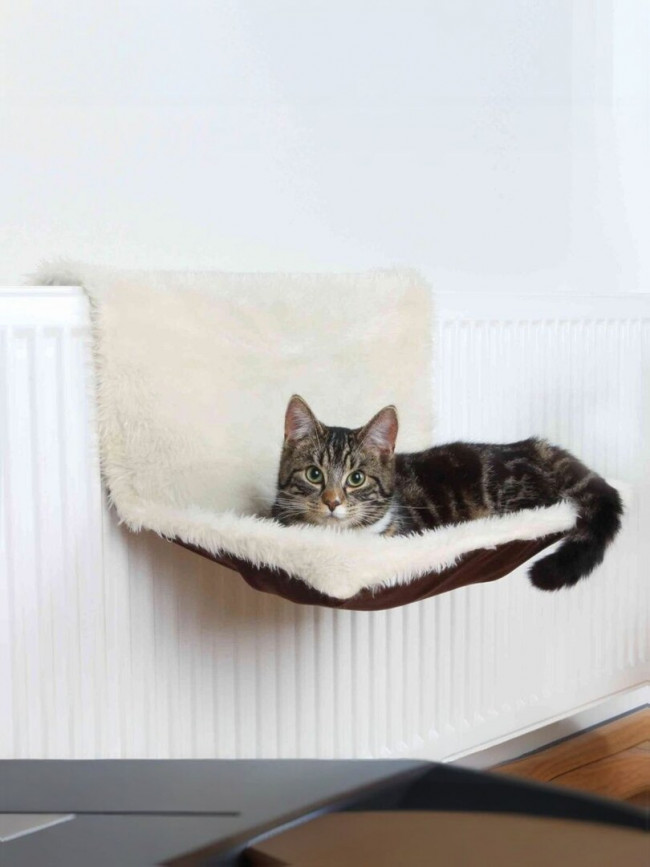 TRIXIE 43141 Гамак для кошки на радиатор, 45х26х31 см, бежевый TRIXIE 43141 Гамак для кошки на радиатор, 45х26х31 см, бежевый